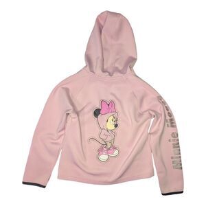 Girls Disney Minnie Mouse Pink Zipper Hoodie Size 4T